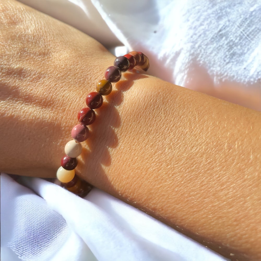 Bracelet Jaspe Mokaite rouge (force & résilience)