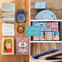 Coffret âme : Boite Message d'âmes + Mon oracle magique + Bracelet Lapi Lazulli + 2 méditations + 2 exercices pour recevoir un message d'âme