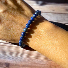 Bracelet Lapi Lazuli bleu foncé (Sagesse & Inspiration)