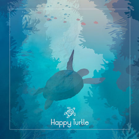 Happy Carte - Tortue Eau